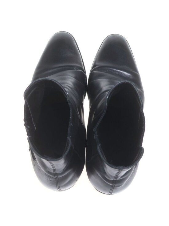 Saint Laurent Paris Classic Eddie Chelsea Boots Side Gore Leather Shoes Black
